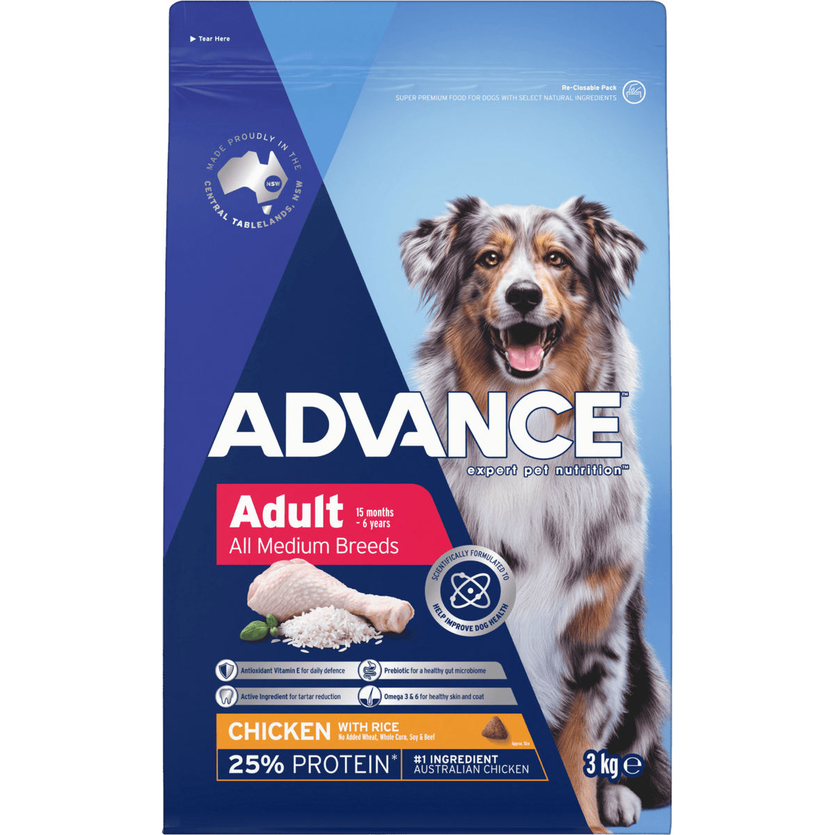 Advance Dry Dog Food Adult Chicken - Woonona Petfoods
