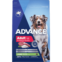 Advance Dry Dog Food Adult Lamb and Rice - Woonona Petfoods