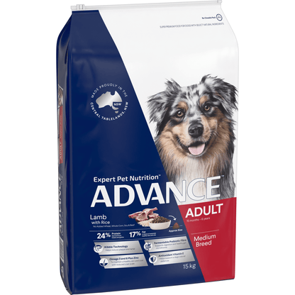 Advance Dry Dog Food Adult Lamb and Rice - Woonona Petfoods