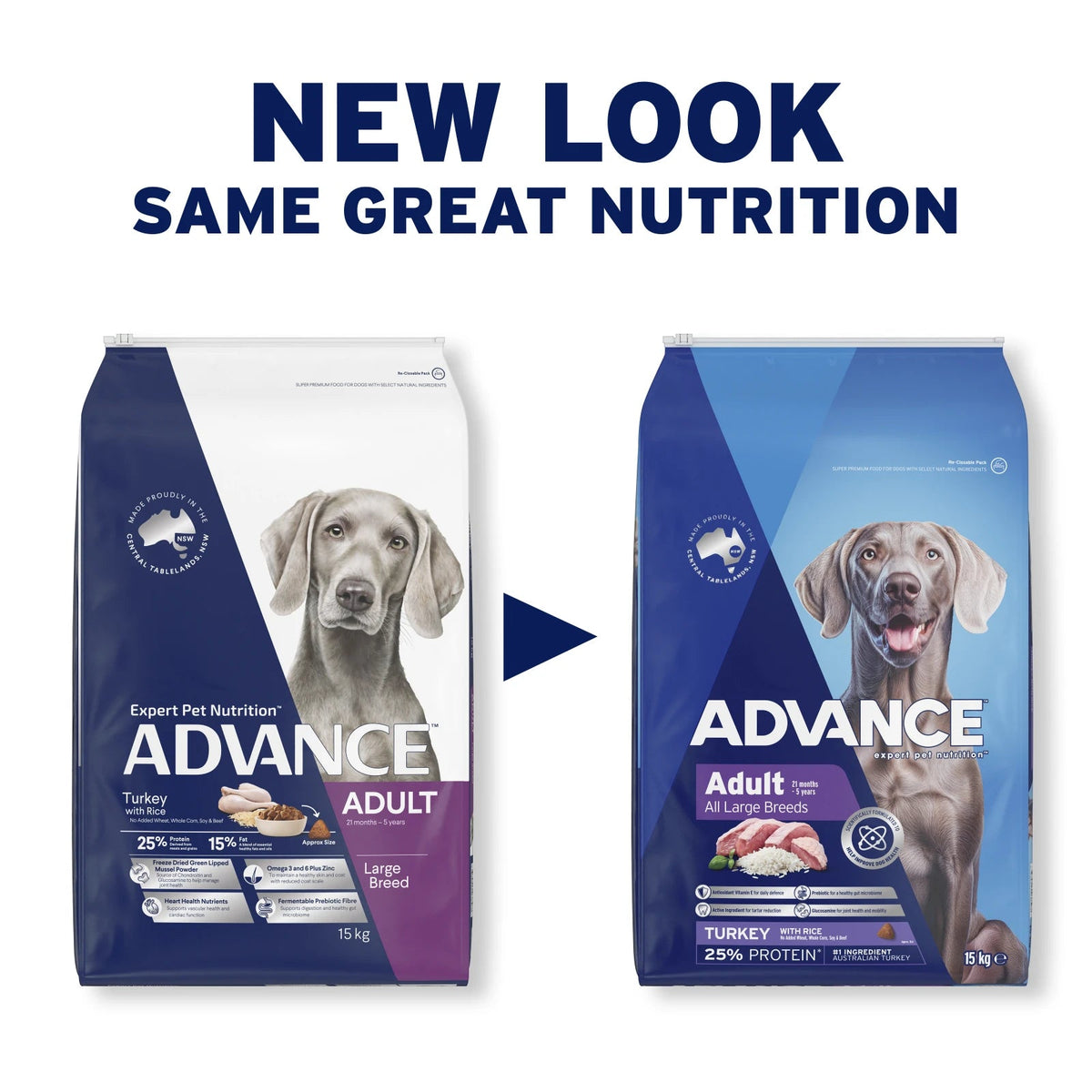 Advance Dry Dog Food Adult Large Breed Turkey 15kg - Woonona Petfoods