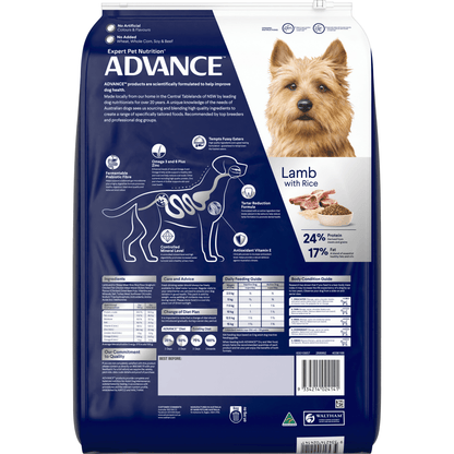 Advance Dry Dog Food Adult Small and Toy Breed Lamb and Rice - Woonona Petfoods