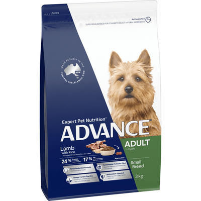 Advance Dry Dog Food Adult Small and Toy Breed Lamb and Rice - Woonona Petfoods