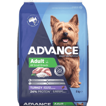 Advance Dry Dog Food Adult Small and Toy Breed Turkey - Woonona Petfoods