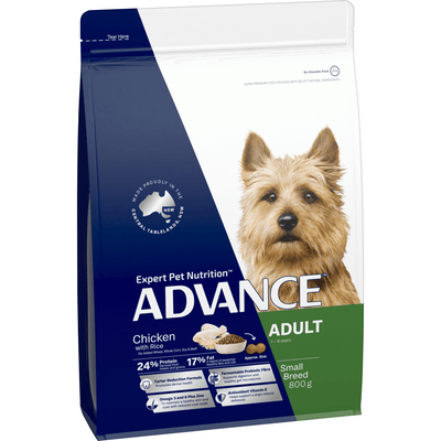 Advance Dry Dog Food Adult Small Breed Chicken and Rice 800g - Woonona Petfoods