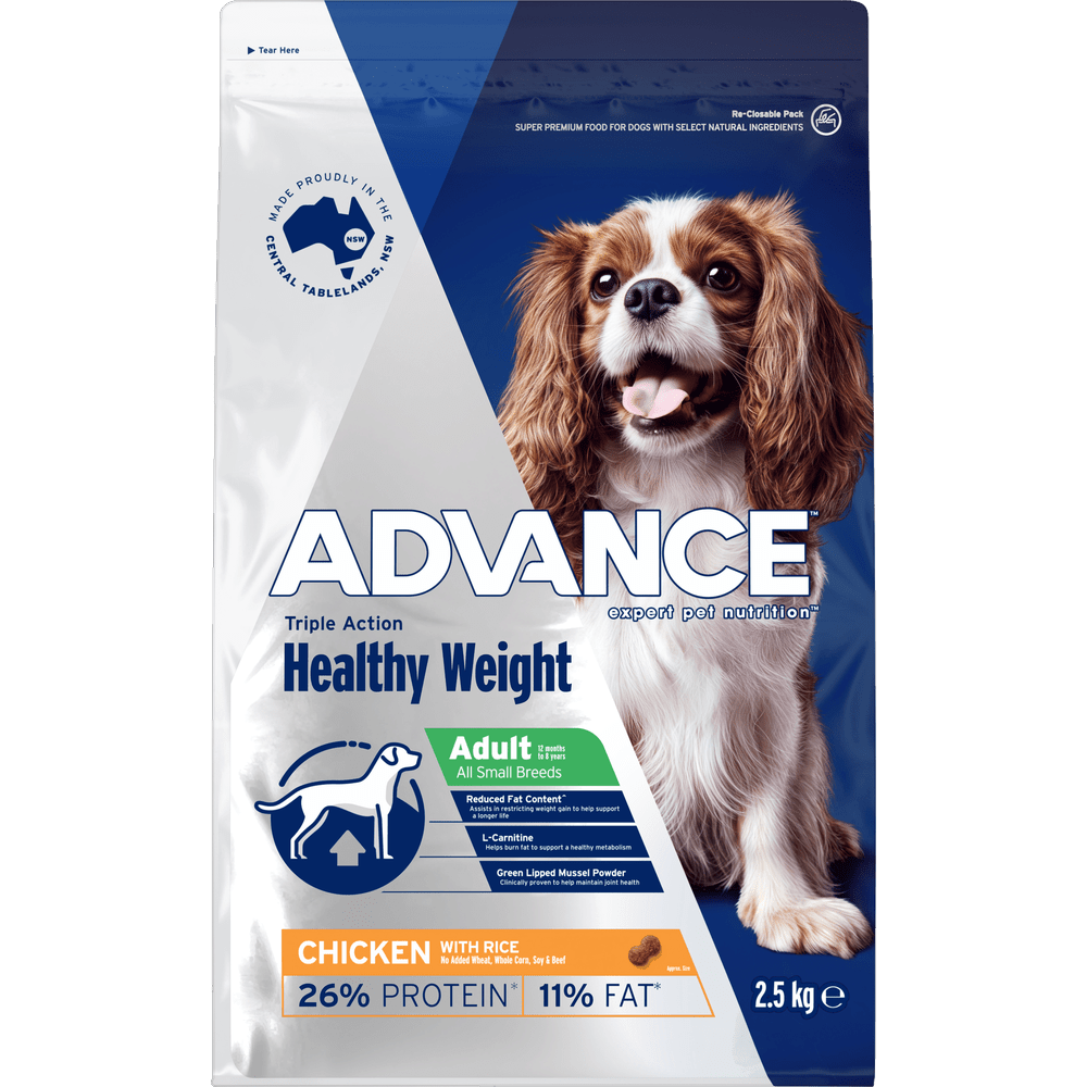 Advance Dry Dog Food Adult Weight Control Small And Toy Breed 2.5kg - Woonona Petfoods