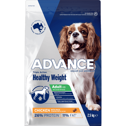 Advance Dry Dog Food Adult Weight Control Small And Toy Breed 2.5kg - Woonona Petfoods