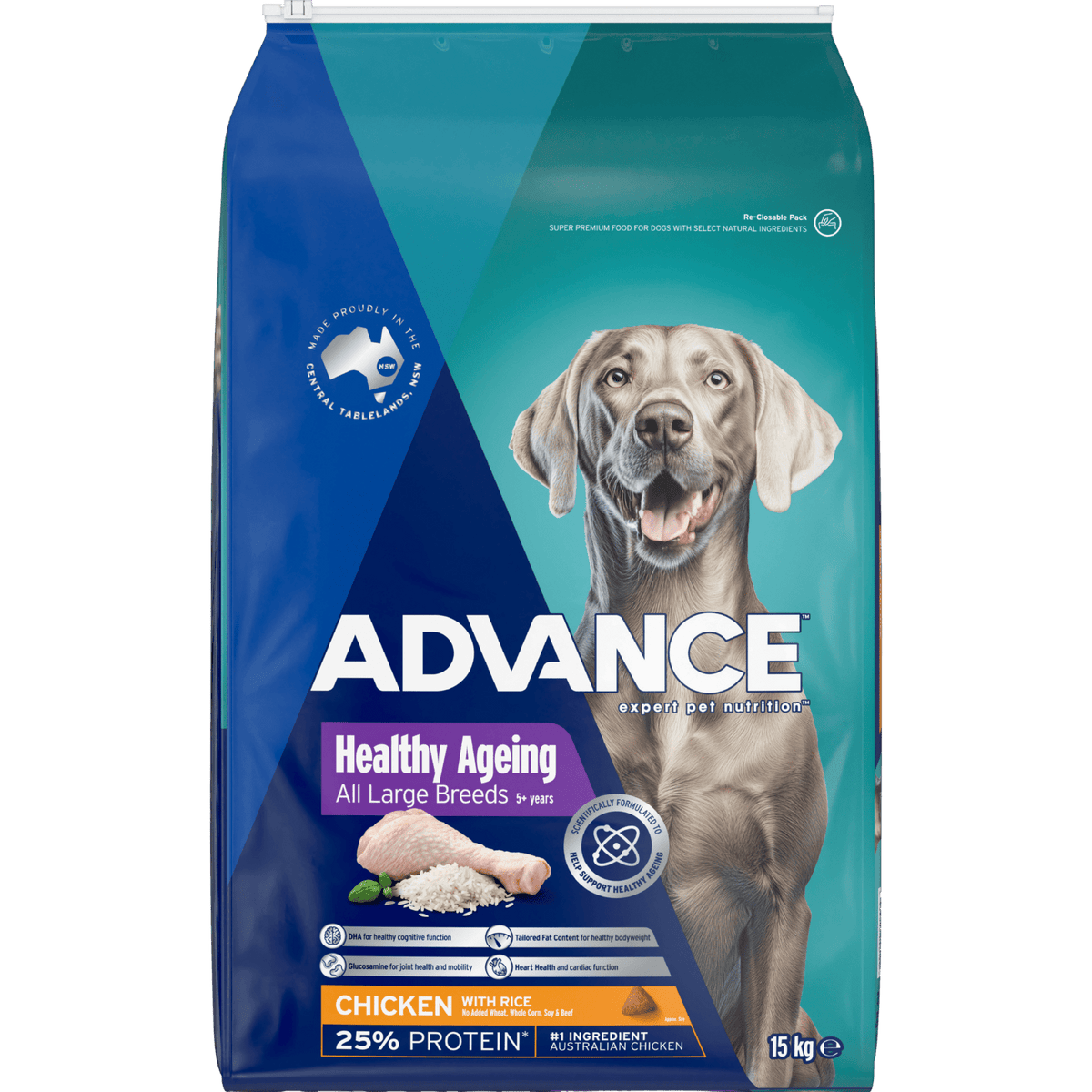 Advance Dry Dog Food Healthy Age Large Breed Chicken 15kg - Woonona Petfoods