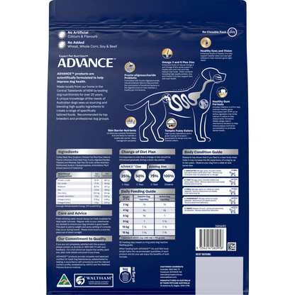 Advance Dry Dog Food Maltese Crosses Turkey and Rice - Woonona Petfoods