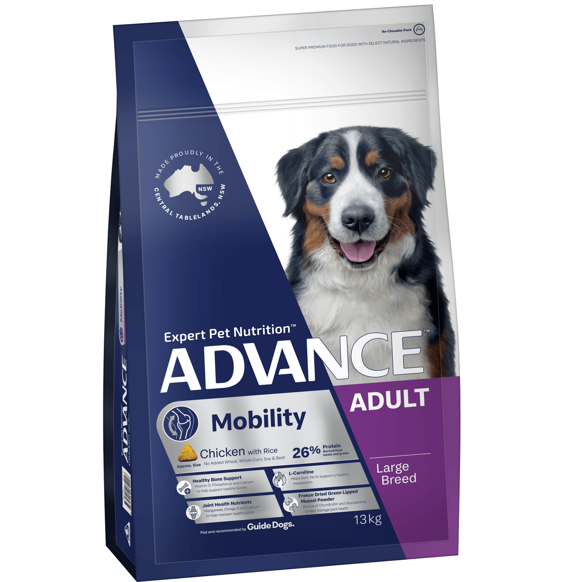 Advance Dry Dog Food Mobility Large Breed Chicken 13kg - Woonona Petfoods