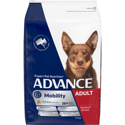 Advance Dry Dog Food Mobility Medium Breed Chicken 13kg - Woonona Petfoods