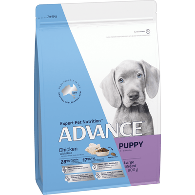 Advance Dry Dog Food Puppy Large Breed Chicken and Rice 800g - Woonona Petfoods
