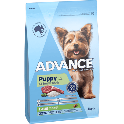 Advance Dry Dog Food Puppy Small Breed Lamb and Rice 3kg - Woonona Petfoods