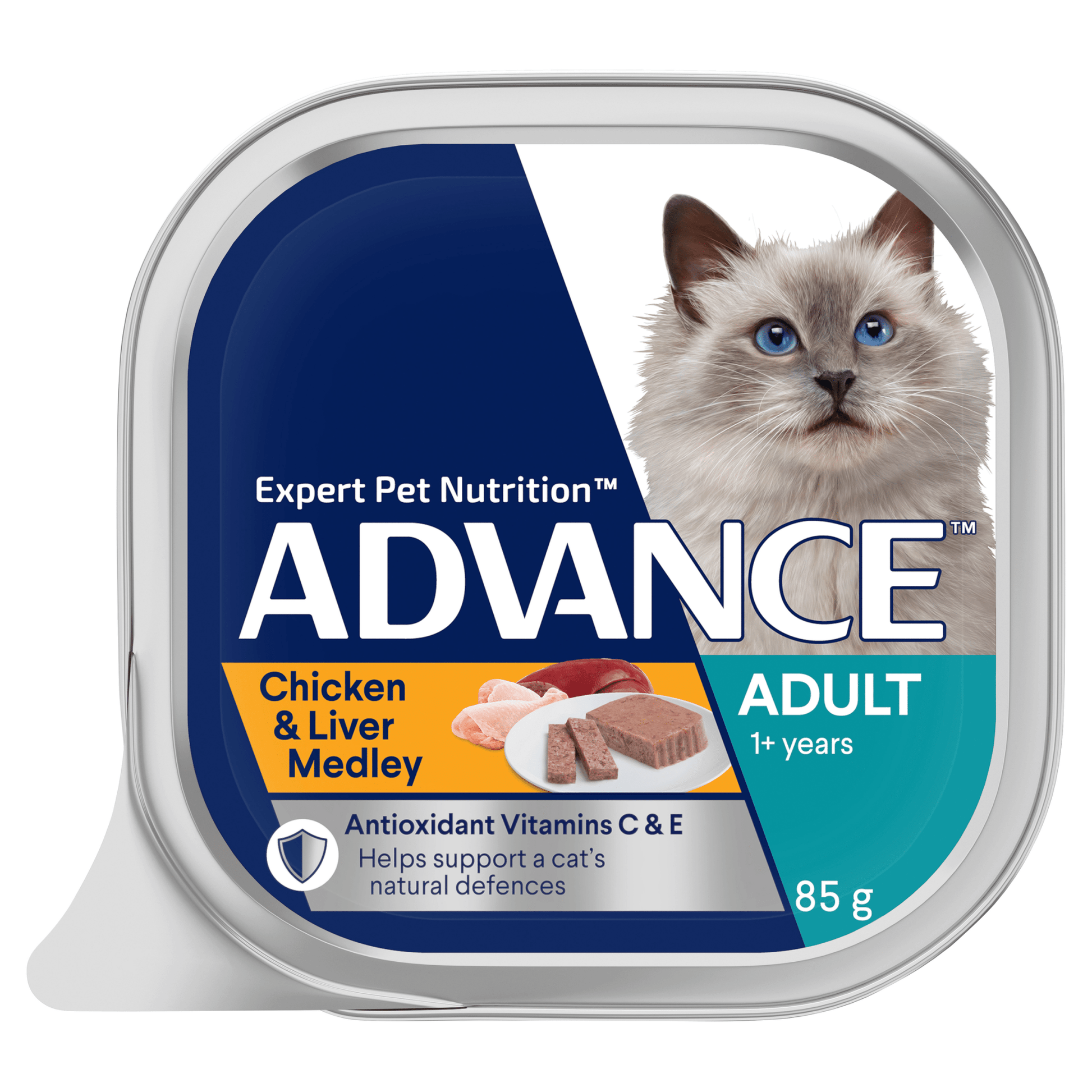 Advance Wet Cat Food Adult Chicken And Liver 7x85g - Woonona Petfoods