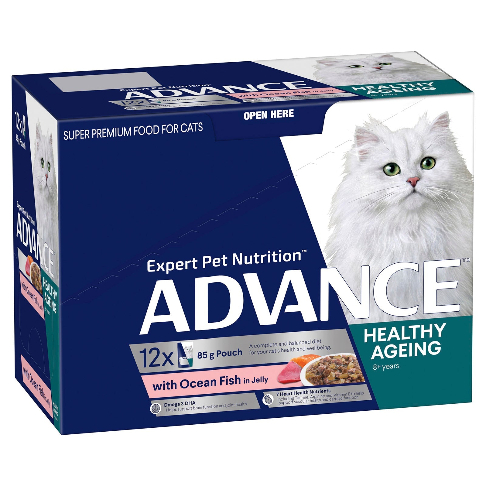 Advance Wet Cat Food Adult Healthy Ageing 8+ Ocean Fish - Woonona Petfoods