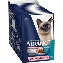 Advance Wet Cat Food Adult Ocean Fish Jelly 12x85g - Woonona Petfoods
