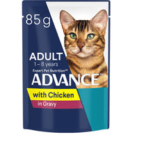 Advance Wet Cat Food Chicken Chunks in Gravy 12 x 85g - Woonona Petfoods