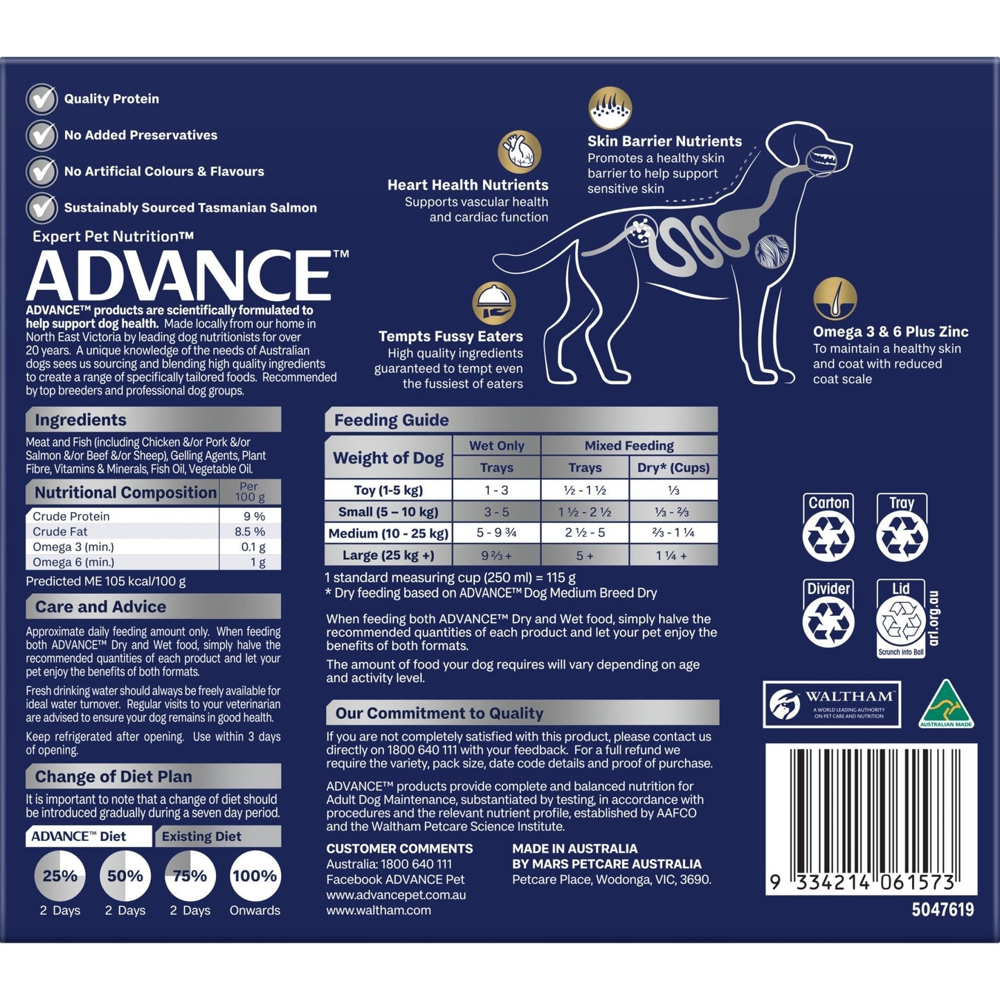 Advance Wet Dog Food Oodles Adult Salmon