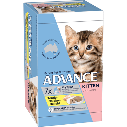 Advance Wet Kitten Food Tender Chicken Delight 7x85g - Woonona Petfoods