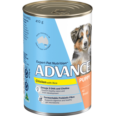 Advance Wet Puppy Food Chicken And Rice 410g