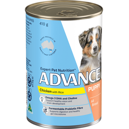 Advance Wet Puppy Food Chicken And Rice 12x410g - Woonona Petfoods