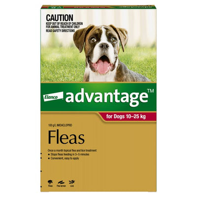 Advantage Dog 10 - 25kg Red - Woonona Petfood & Produce