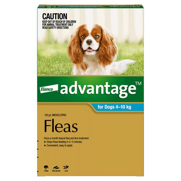 Advantage Dog 4 - 10kg Aqua - Woonona Petfood & Produce