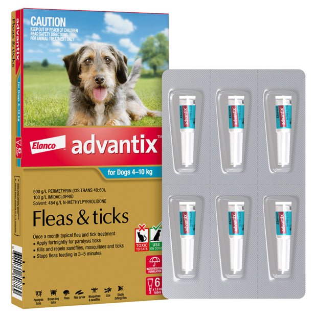 Advantix Dog Medium Blue 4 - 10kg - Woonona Petfood & Produce