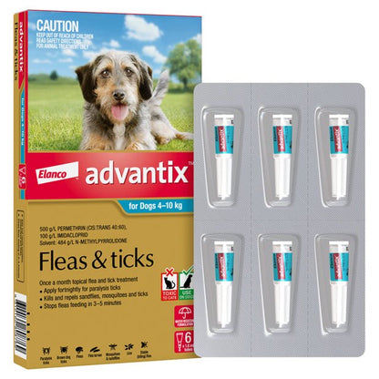 Advantix Dog Medium Blue 4 - 10kg - Woonona Petfood & Produce