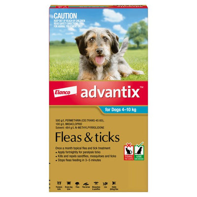 Advantix Dog Medium Blue 4 - 10kg - Woonona Petfood & Produce