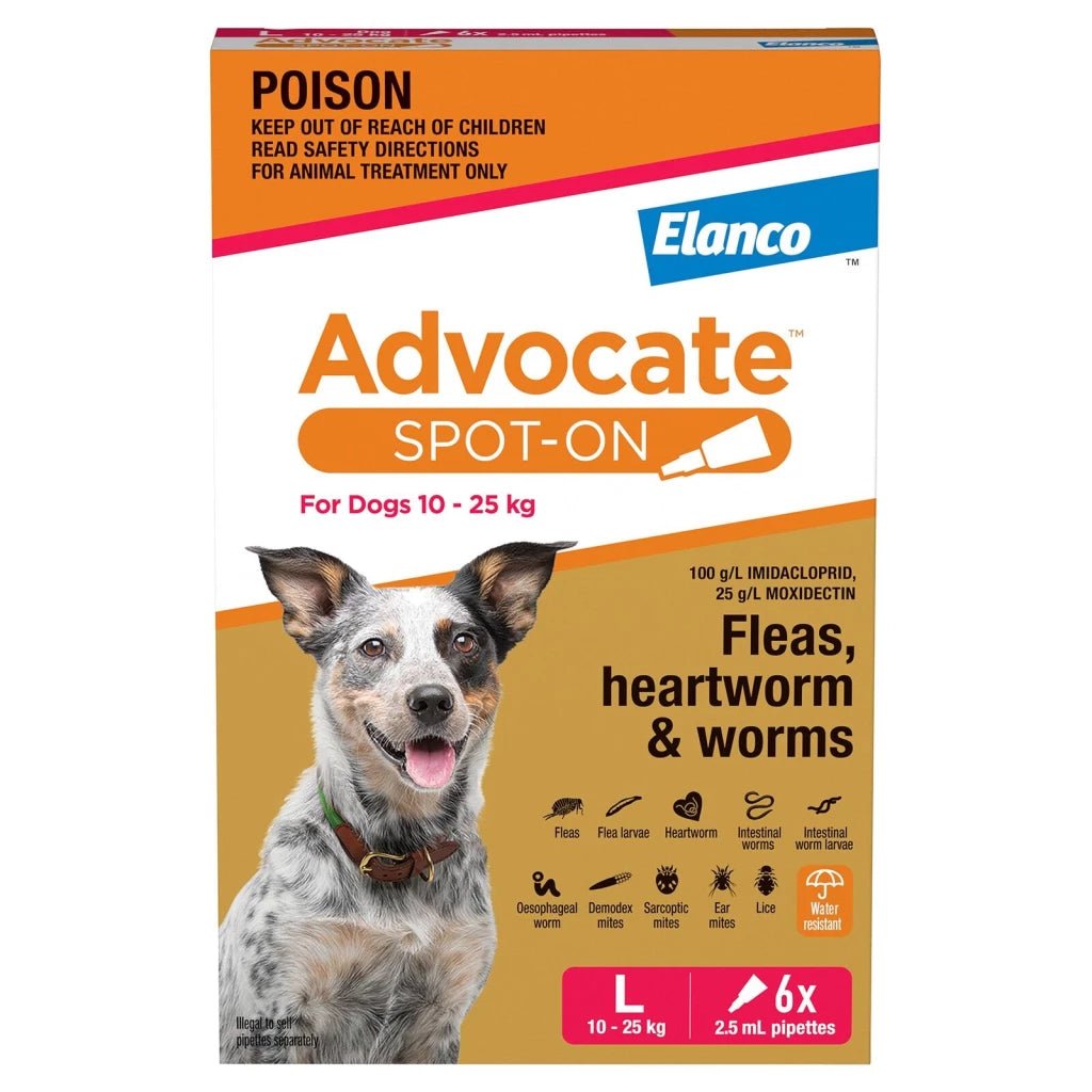 Advocate Dog 10-25kg Red - Woonona Petfoods