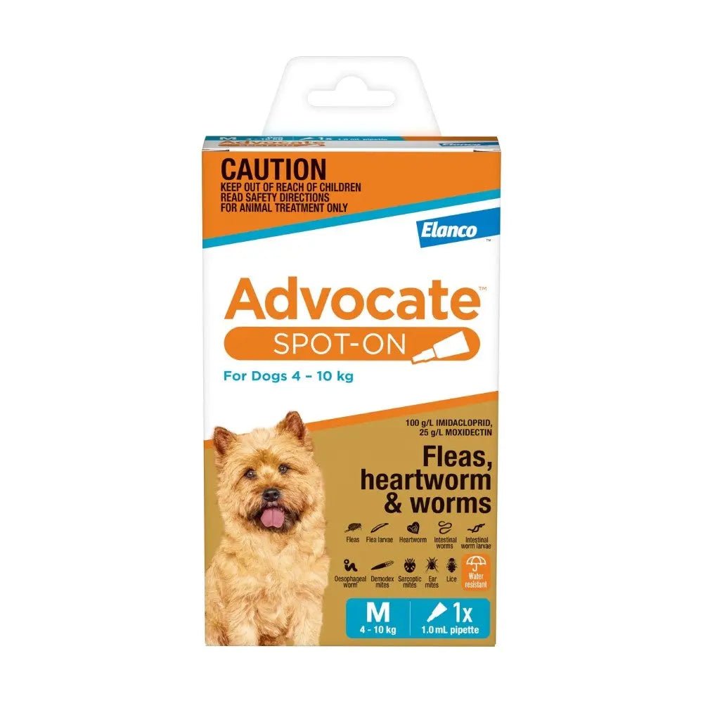 Advocate Dog 4-10kg Aqua - Woonona Petfoods