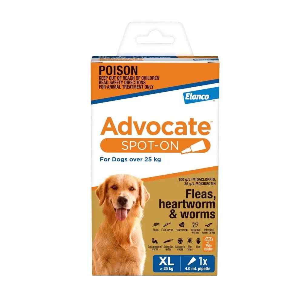 Advocate Dog Over 25kg Blue - Woonona Petfoods