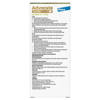 Advocate Ultra Chew Large 11.1 - 22kg - Woonona Petfoods