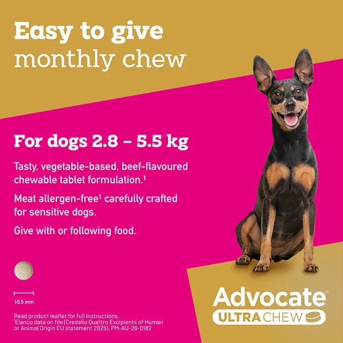 Advocate Ultra Chew Small 2.9 - 5.5kg - Woonona Petfoods