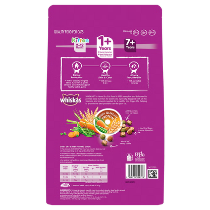 Whiskas Dry Cat Food Adult Chicken & Turkey 1.8kg