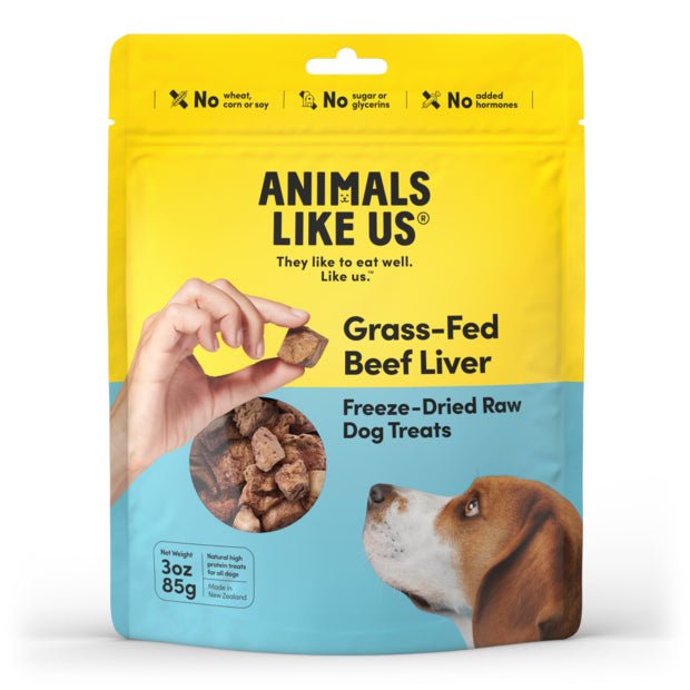 Animals Like Us Grass Fed Beef Liver Freeze Dried Raw Dog Treats 85g - Woonona Petfood & Produce