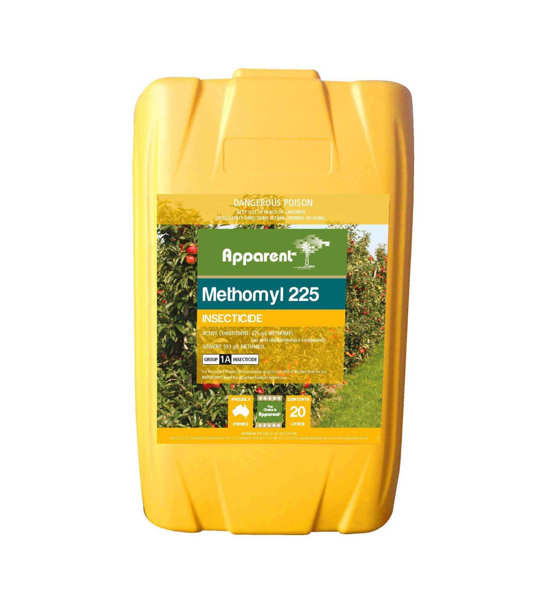 Apparent Methomyl 225 20L - Woonona Petfood & Produce