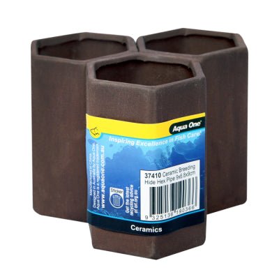 Aqua One Ceramic Breeding Hide Hex Pipe