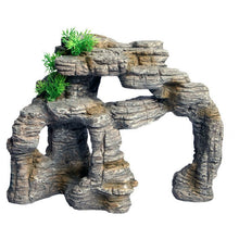 Aqua One Ornament Rock Cliff With Plant - Woonona Petfoods