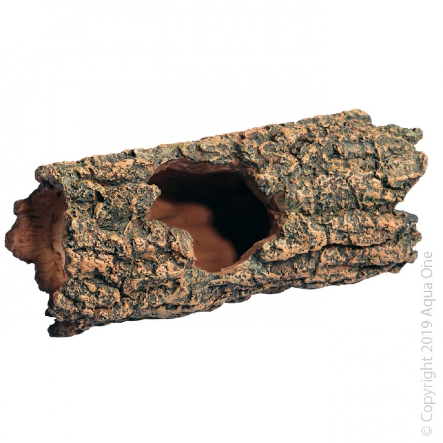 Aqua One Ornament Round Hollow Log S - Woonona Petfoods