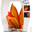 Aqua One Plastic Plant Orange Sword with Log Base Small - Woonona Petfoods