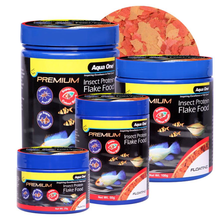 Aqua One Premium Insect Protein Colour Boost Flakes - Woonona Petfoods