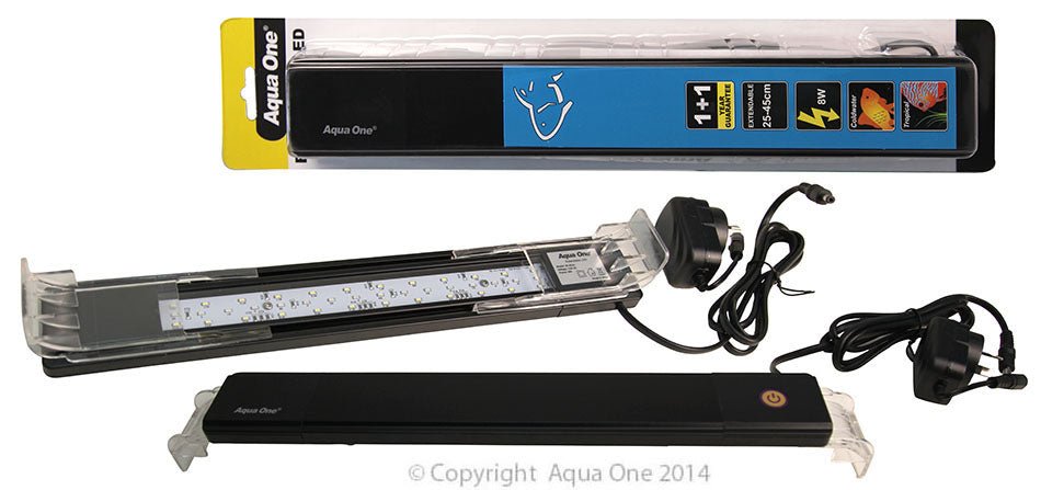 Aqua One Reflector Mini Touch Led 8w (25 - 45cm Tank) - Woonona Petfood & Produce