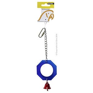 Avi One Bird Toy Acrylic Mirror with Bell - Woonona Petfoods