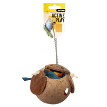 Avi One Bird Toy Coconut With Foraging Raffia - Woonona Petfoods