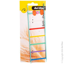Avi One Bird Toy Multi Coloured Ladder with Geo Beads - Woonona Petfoods