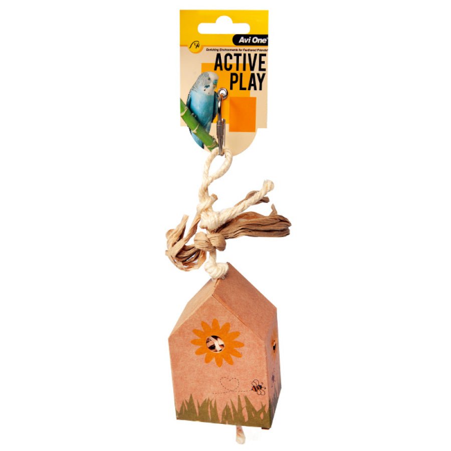 Avi One Bird Toy Paper House - Woonona Petfood & Produce