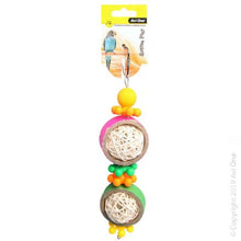 Avi One Bird Toy Rattan Balls With Plastic Beads - Woonona Petfoods