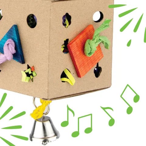 Bainbridge Bird Toy Activity Box with Bell 7.5cm - Woonona Petfoods