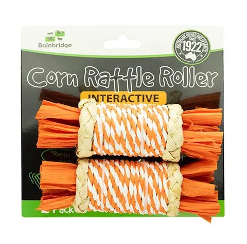 Bainbridge Small Animal Toy Interact Corn Rattle Roller - Woonona Petfoods